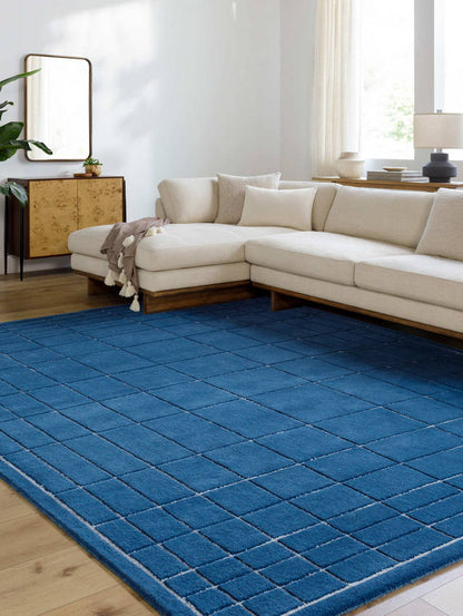 Darlena Modern Dark Blue Area Rug