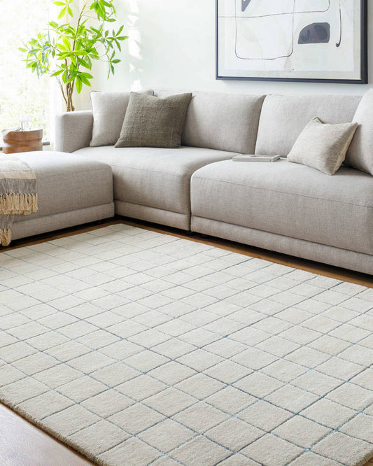 Nasreen Modern Light Beige Area Rug