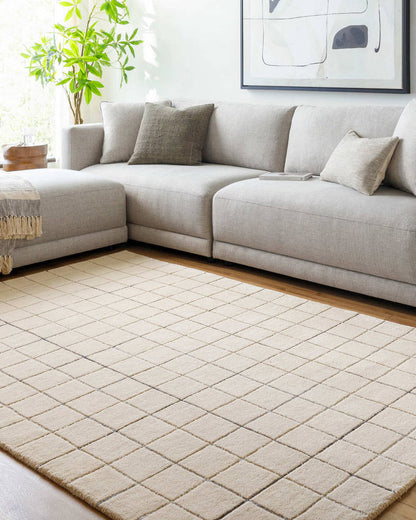 Nasreen Modern Tan Area Rug