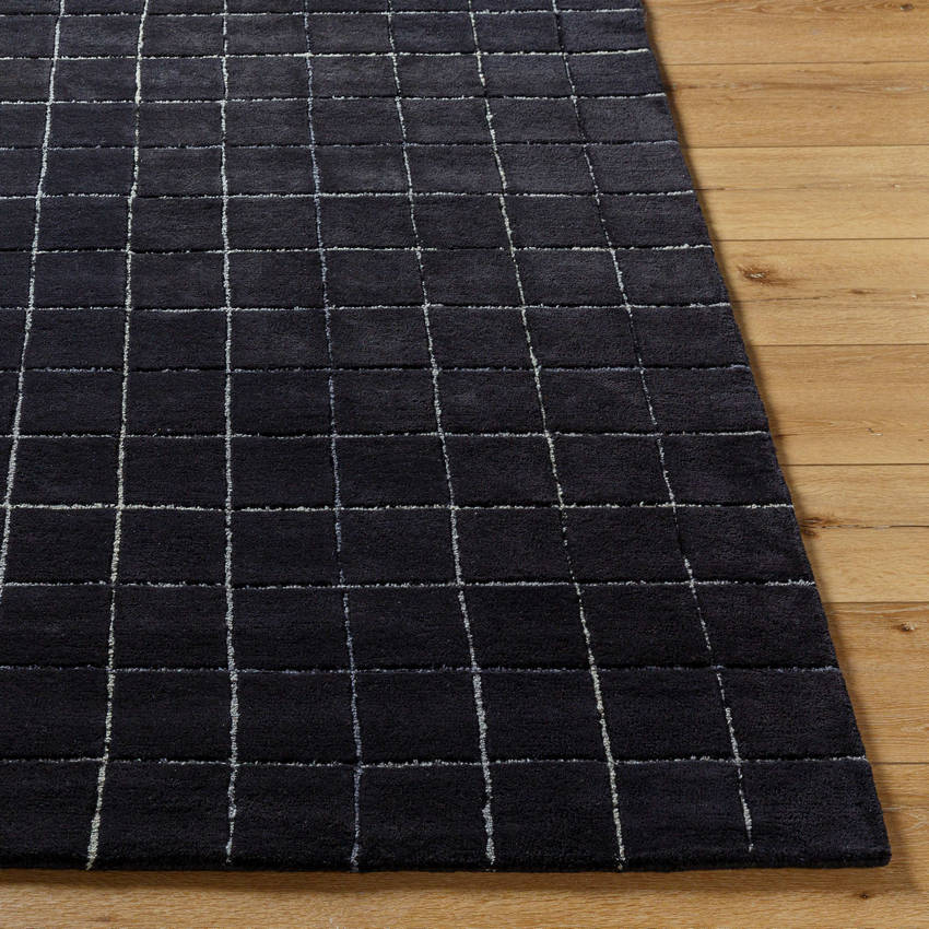 Nasreen Modern Jet Black Area Rug