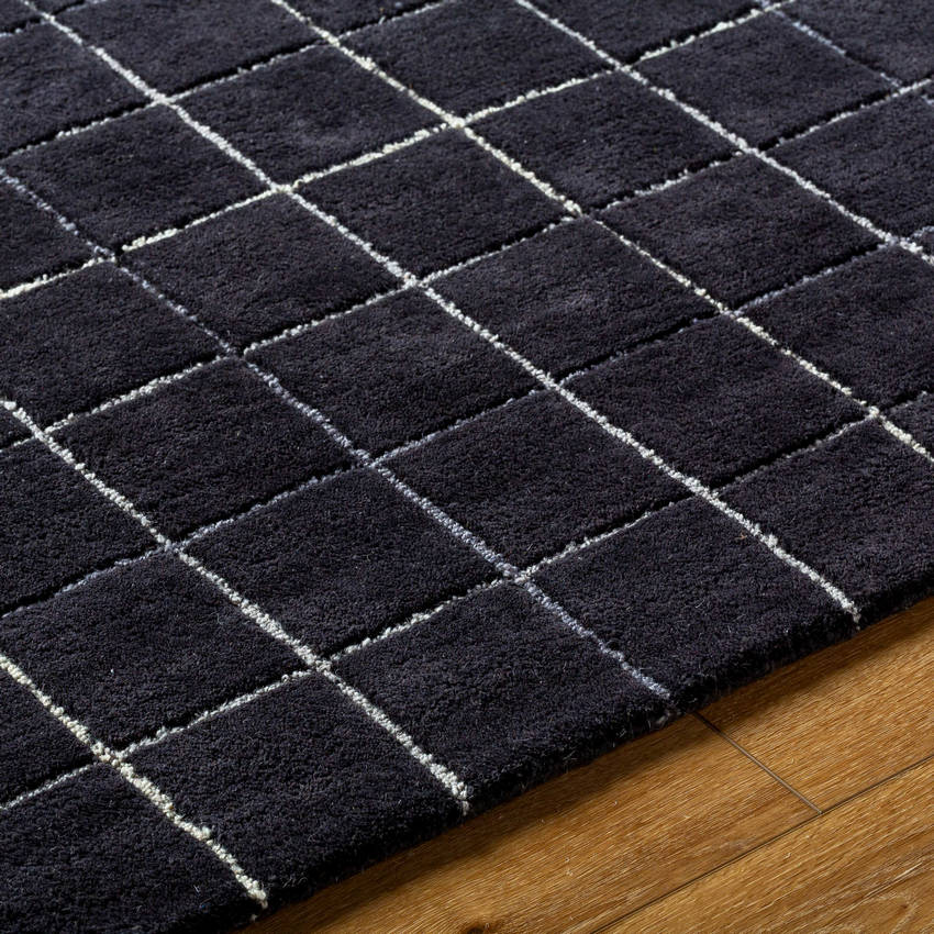 Nasreen Modern Jet Black Area Rug