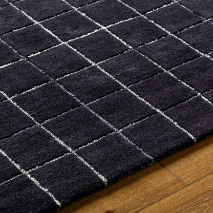 Nasreen Modern Jet Black Area Rug