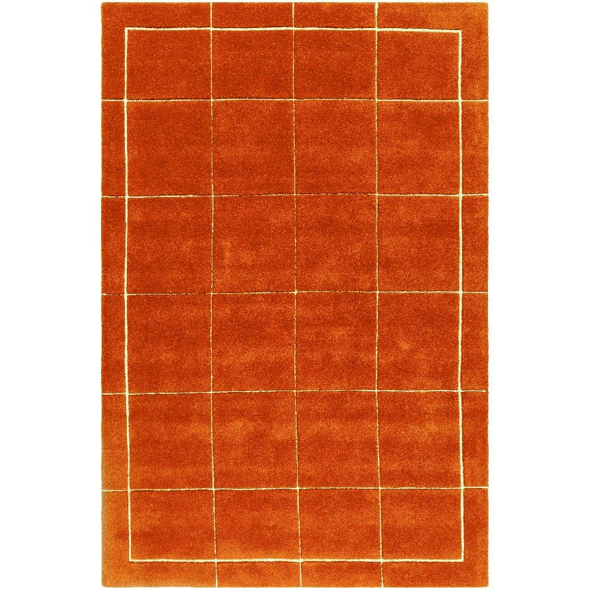 Isai Modern Bright Orange Area Rug