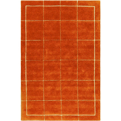 Isai Modern Bright Orange Area Rug