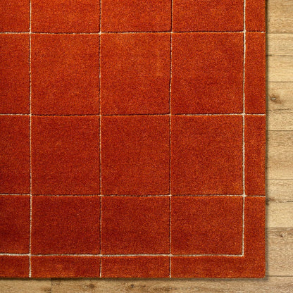 Isai Modern Bright Orange Area Rug
