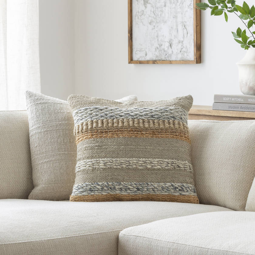 Jalissa Tan/Beige Pillow Cover