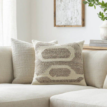 Vernita Beige/Light Brown Pillow Cover