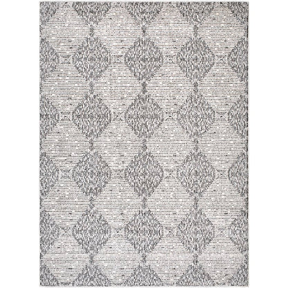 Javonne Modern Ivory/Black Area Rug