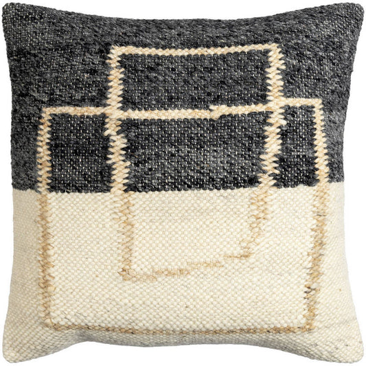 Hunsel Beige/Black Pillow Cover