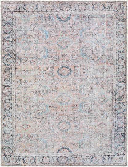 Kearstin Traditional Tan Washable Area Rug