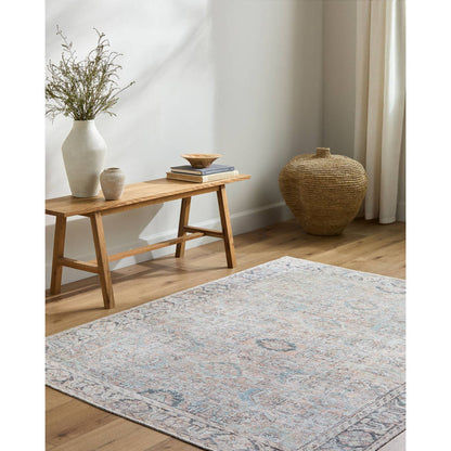 Kearstin Traditional Tan Washable Area Rug