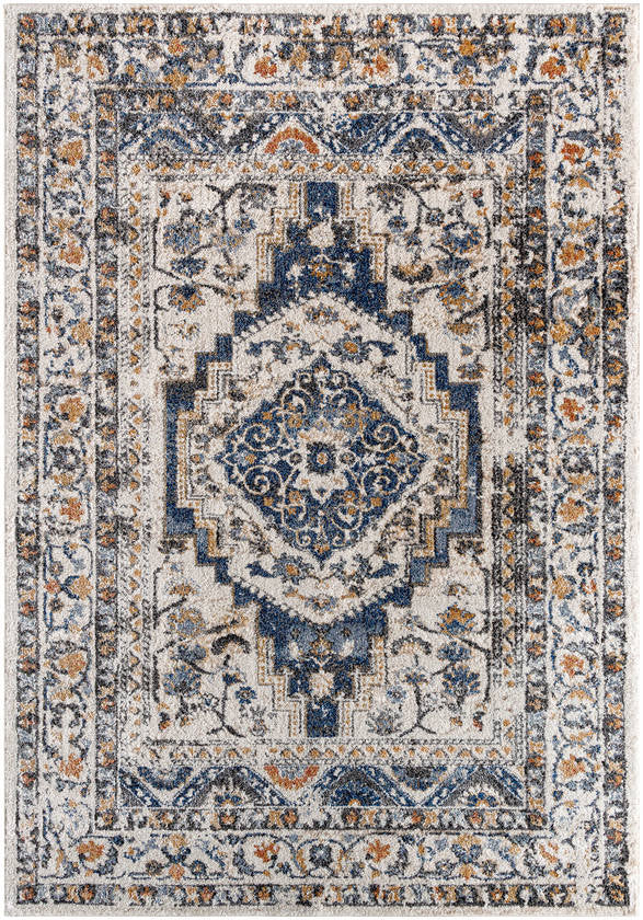 Elimelech Traditional Light Silver Area Rug