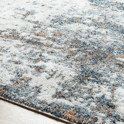 Narah Solid and Border Dark Blue Area Rug