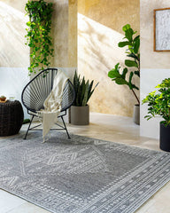 Leiha Cottage Medium Gray Area Rug