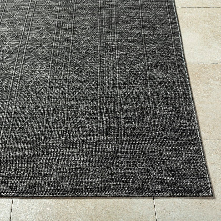 Benjaman Bohemian Black Area Rug