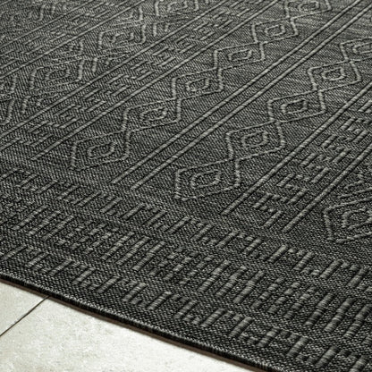Benjaman Bohemian Black Area Rug