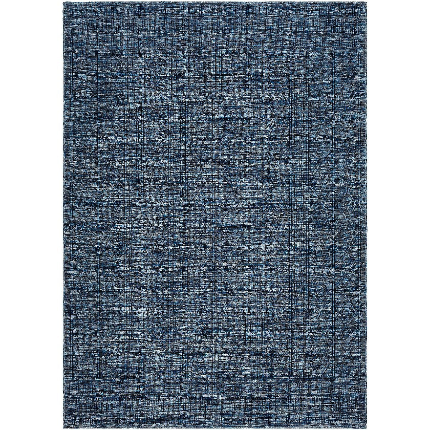 Benjaman Bohemian Dark Blue Area Rug