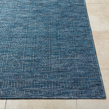 Benjaman Bohemian Dark Blue Area Rug