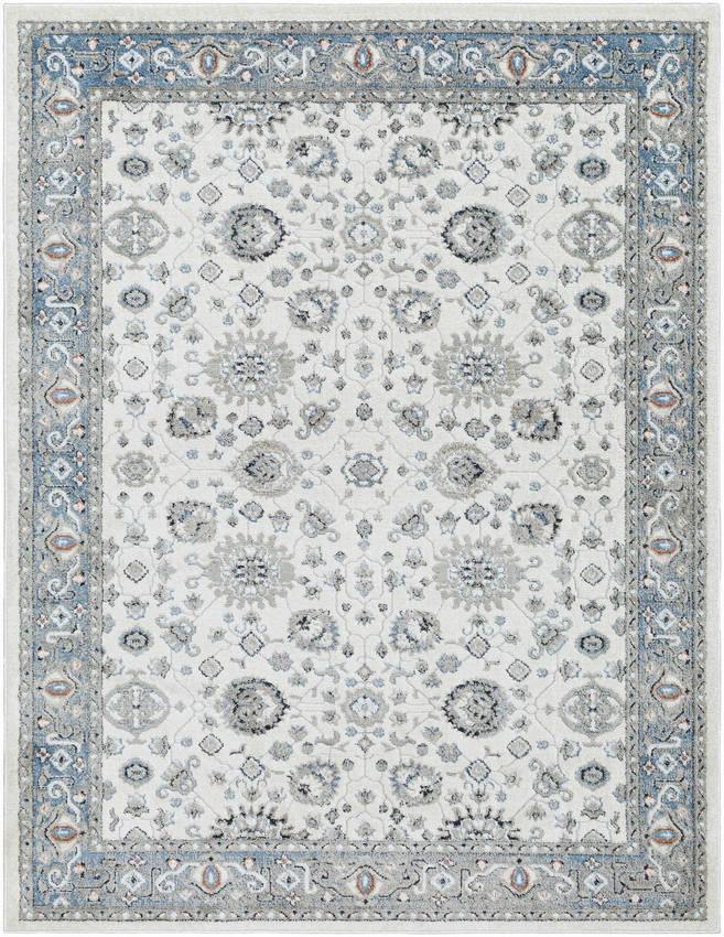 Nell Traditional White Area Rug