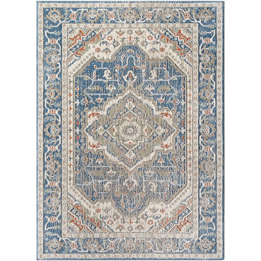 Tierney Traditional Denim Area Rug