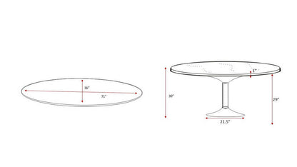 Surprise Wood/Black Dining Table