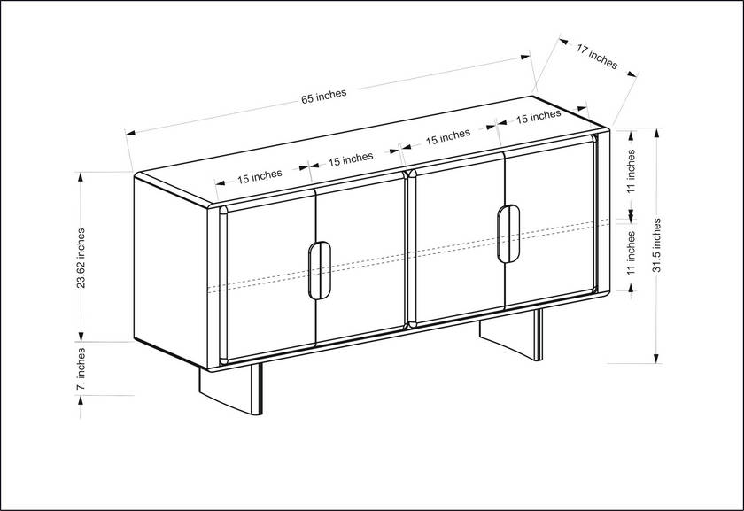 Miryam Dark Brown Sideboard