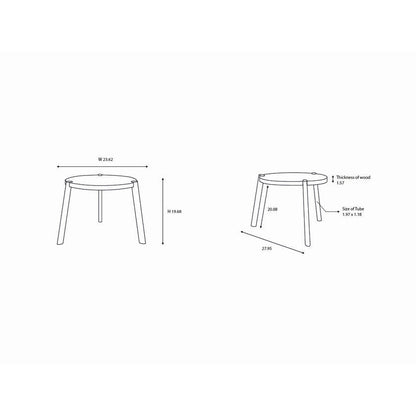 Ranald Brown/Black End Table