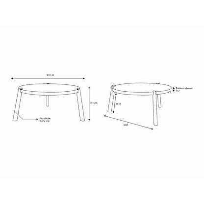 Karlo Brown/Black Coffee Table