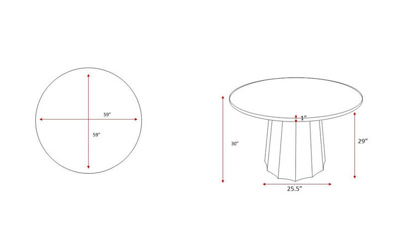 Hether Black/Dark Brown Dining Table