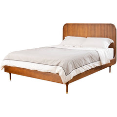 Jeslyn Brown Wood Bed