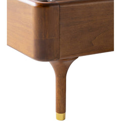 Jeslyn Brown Wood Bed