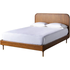 Jeslyn Brown Wood Bed