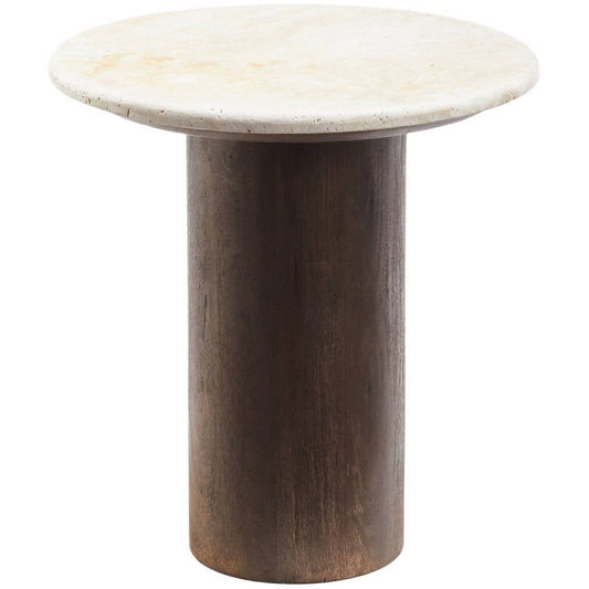 Matther Cream/Dark Brown End Table