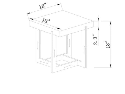 Destry Gray End Table