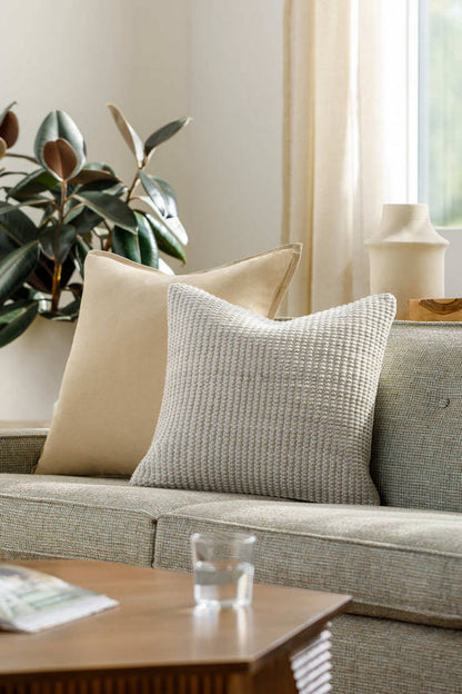 Carianne Light Silver Pillow Cover