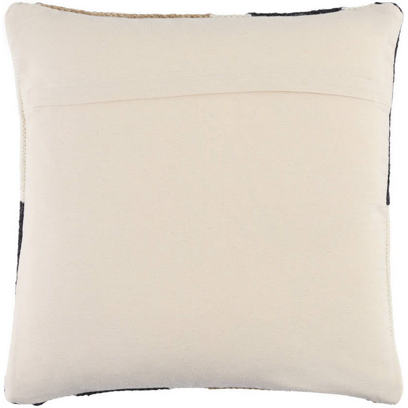 Yasser Jet Black/Khaki Pillow Cover