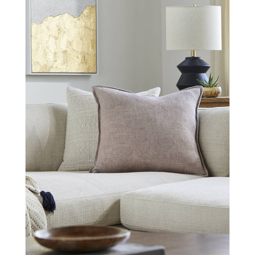 Heena Taupe Pillow Cover
