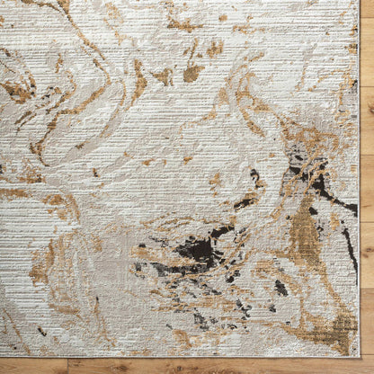 Illiam Modern Light Beige/Mustard Area Rug