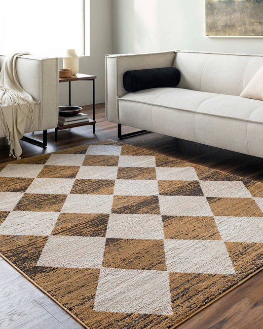 Eligio Modern Charcoal/Mustard Area Rug