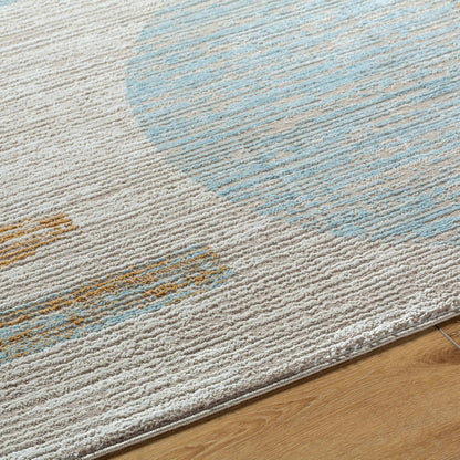 Sumer Modern Tan/Blue Area Rug