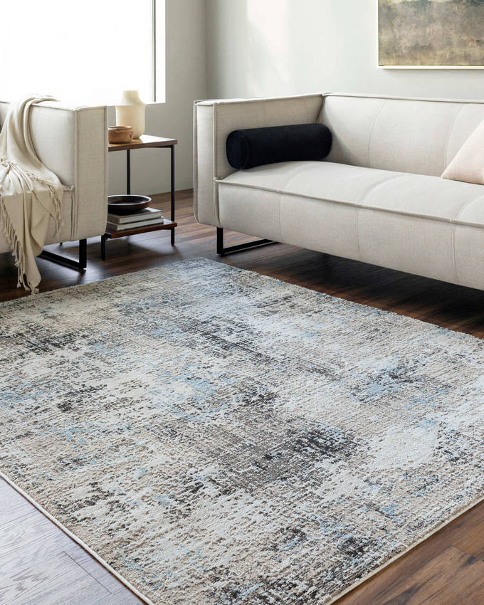 Latonya Rustic Ivory/Blue Area Rug