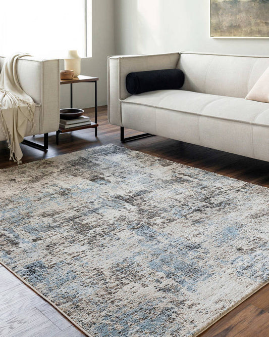 Danina Rustic Charcoal/Blue Area Rug