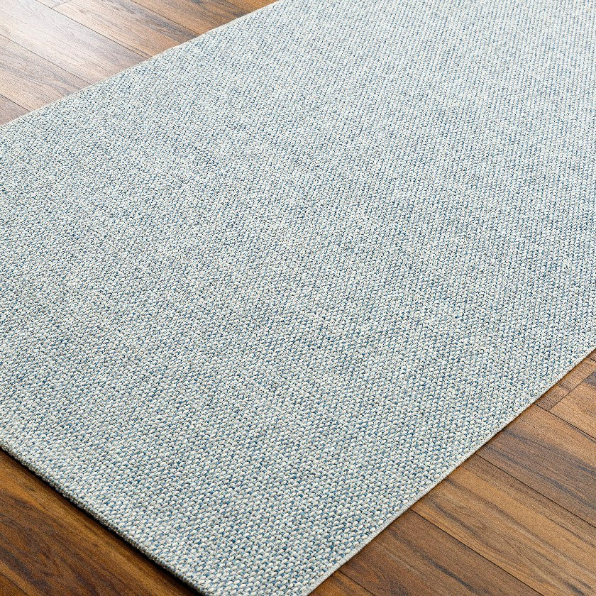Birdie Solid and Border Ash Area Rug - Becki Owens x Livabliss