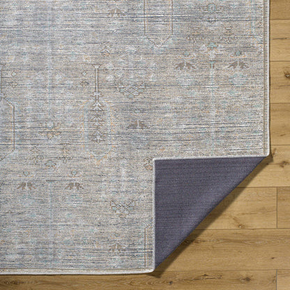 Darling Traditional Sterling Grey Washable Area Rug - Becki Owens x Livabliss