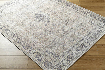Darling Traditional Warm Grey/Khaki Washable Area Rug - Becki Owens x Livabliss