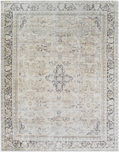 Darling Traditional Warm Grey/Khaki Washable Area Rug - Becki Owens x Livabliss