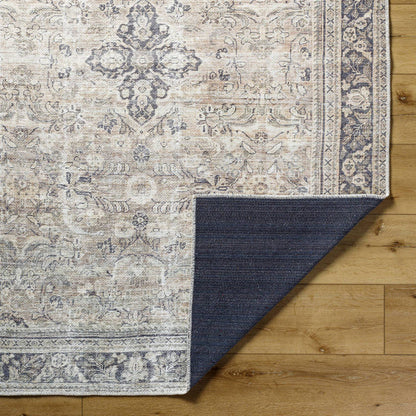Darling Traditional Warm Grey/Khaki Washable Area Rug - Becki Owens x Livabliss