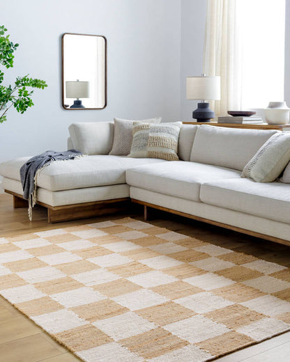 Kamey Texture Tan/Off-White Area Rug - Becki Owens x Livabliss