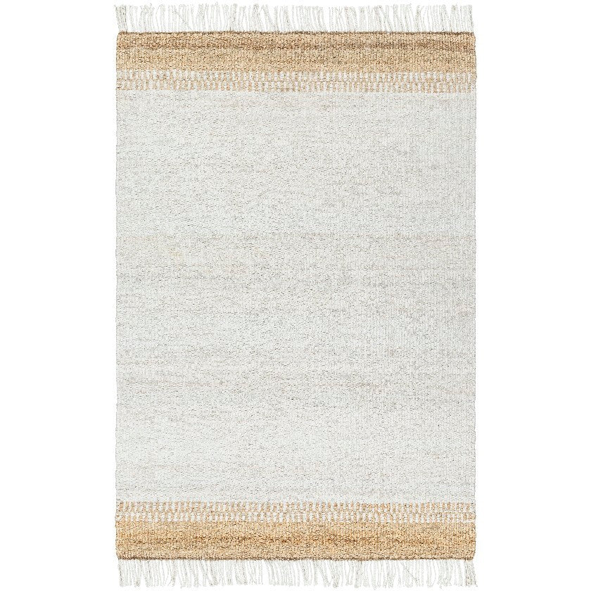 Kamey Texture Off-White/Dark Brown Area Rug - Becki Owens x Livabliss