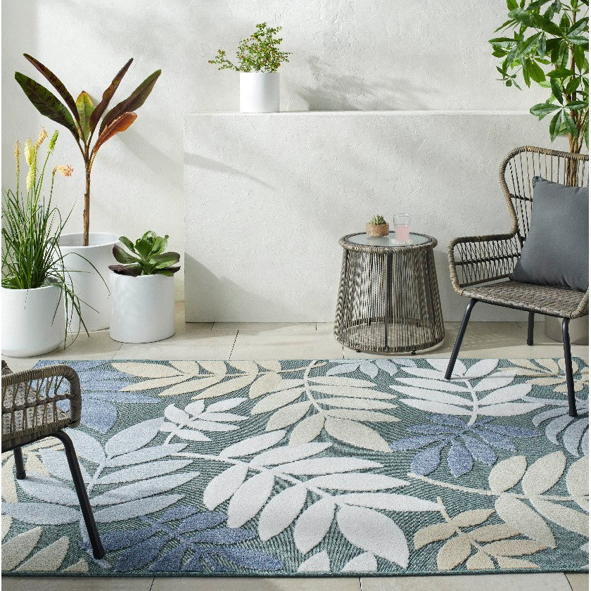 Iban Coastal Medium Green Area Rug